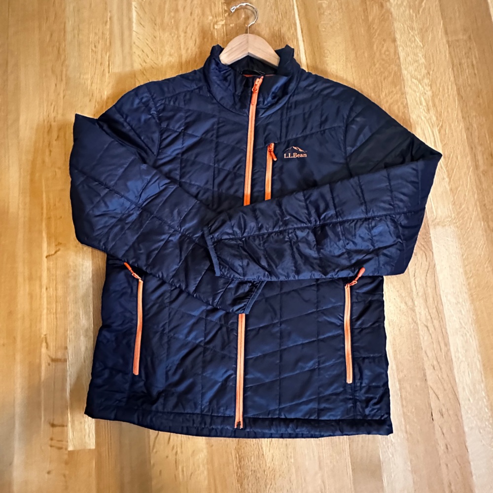 Men’s *Medium* L.L. Bean Primaloft Packaway Insulated Jacket — blue/orange